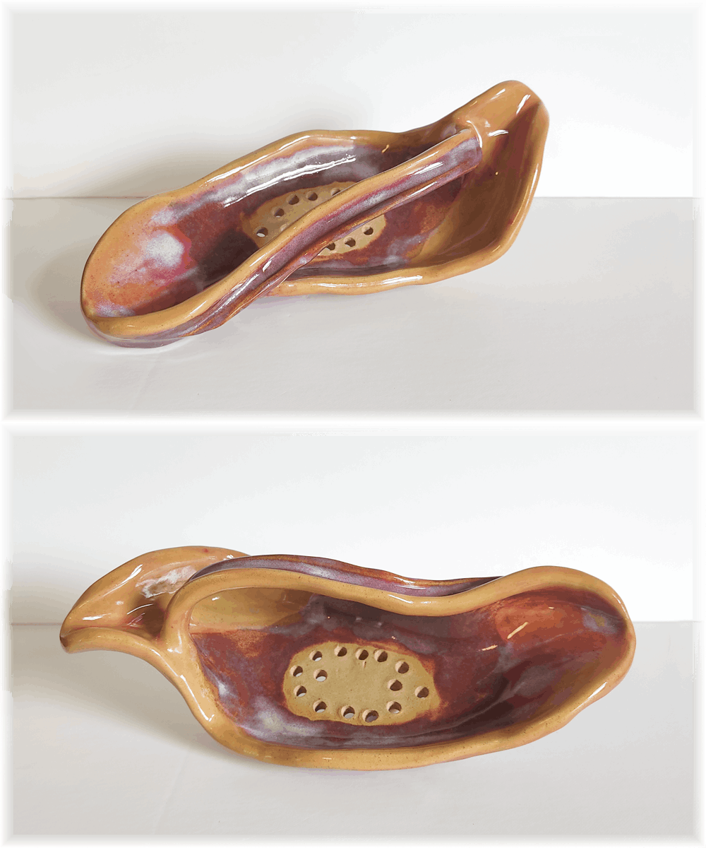 eine deformierte Sauciere als Kusa-Pot